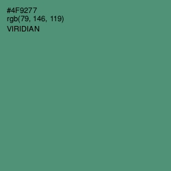 #4F9277 - Viridian Color Image