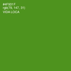 #4F931F - Vida Loca Color Image