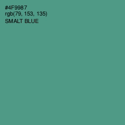 #4F9987 - Smalt Blue Color Image