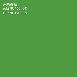 #4F9B40 - Hippie Green Color Image