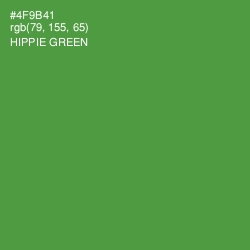 #4F9B41 - Hippie Green Color Image