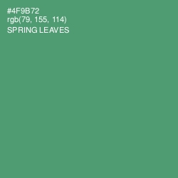 #4F9B72 - Spring Leaves Color Image