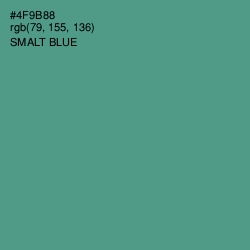 #4F9B88 - Smalt Blue Color Image
