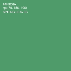 #4F9C6A - Spring Leaves Color Image