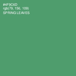 #4F9C6D - Spring Leaves Color Image