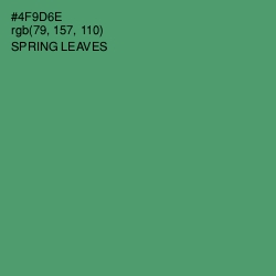 #4F9D6E - Spring Leaves Color Image