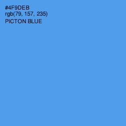 #4F9DEB - Picton Blue Color Image