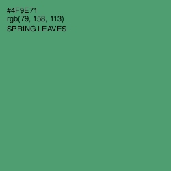 #4F9E71 - Spring Leaves Color Image