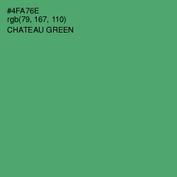 #4FA76E - Chateau Green Color Image
