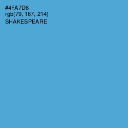 #4FA7D6 - Shakespeare Color Image