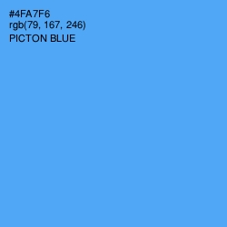 #4FA7F6 - Picton Blue Color Image