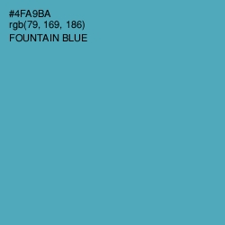 #4FA9BA - Fountain Blue Color Image