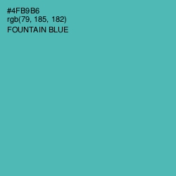 #4FB9B6 - Fountain Blue Color Image