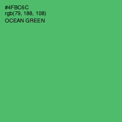 #4FBC6C - Ocean Green Color Image