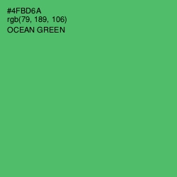 #4FBD6A - Ocean Green Color Image