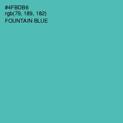 #4FBDB6 - Fountain Blue Color Image