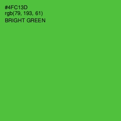 #4FC13D - Bright Green Color Image