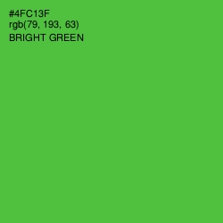 #4FC13F - Bright Green Color Image