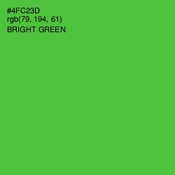 #4FC23D - Bright Green Color Image