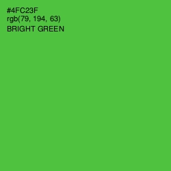 #4FC23F - Bright Green Color Image