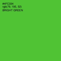 #4FC334 - Bright Green Color Image