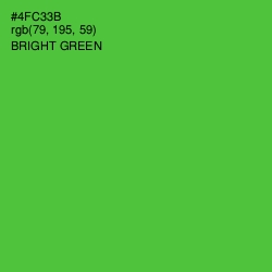 #4FC33B - Bright Green Color Image