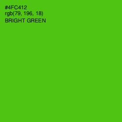 #4FC412 - Bright Green Color Image
