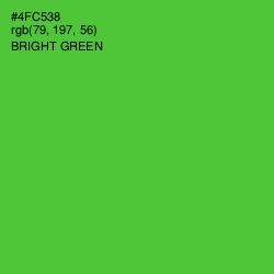 #4FC538 - Bright Green Color Image
