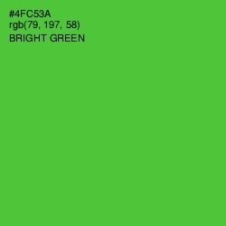 #4FC53A - Bright Green Color Image