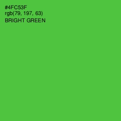 #4FC53F - Bright Green Color Image