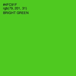 #4FC91F - Bright Green Color Image