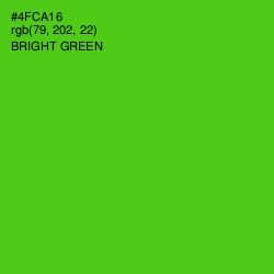 #4FCA16 - Bright Green Color Image