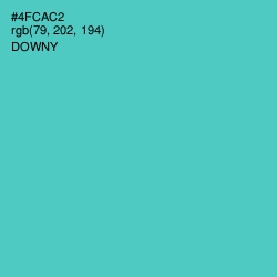 #4FCAC2 - Downy Color Image