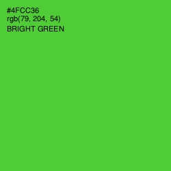 #4FCC36 - Bright Green Color Image