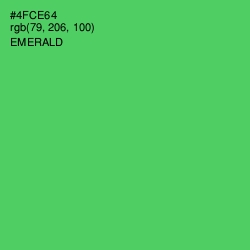 #4FCE64 - Emerald Color Image