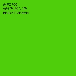 #4FCF0C - Bright Green Color Image