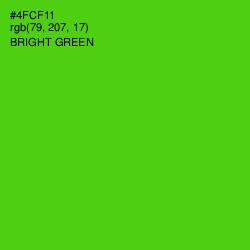 #4FCF11 - Bright Green Color Image