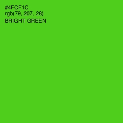 #4FCF1C - Bright Green Color Image