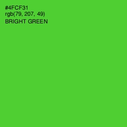 #4FCF31 - Bright Green Color Image