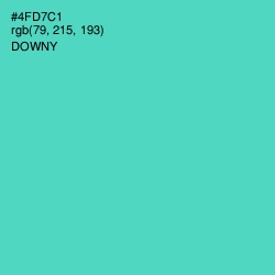 #4FD7C1 - Downy Color Image