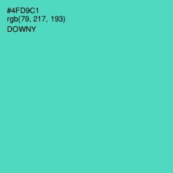 #4FD9C1 - Downy Color Image