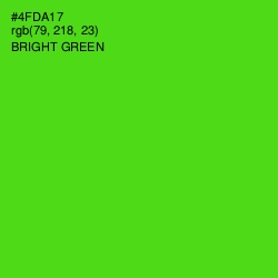 #4FDA17 - Bright Green Color Image