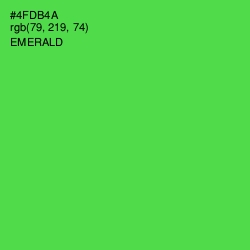 #4FDB4A - Emerald Color Image