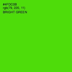 #4FDC0B - Bright Green Color Image