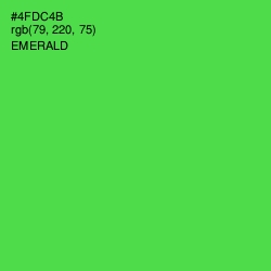 #4FDC4B - Emerald Color Image