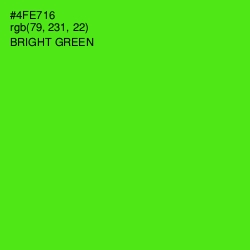 #4FE716 - Bright Green Color Image