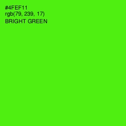 #4FEF11 - Bright Green Color Image