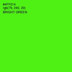 #4FF014 - Bright Green Color Image