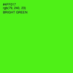 #4FF017 - Bright Green Color Image