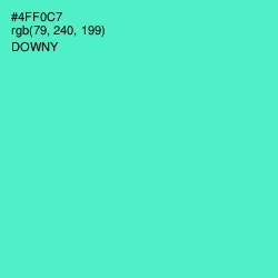 #4FF0C7 - Downy Color Image